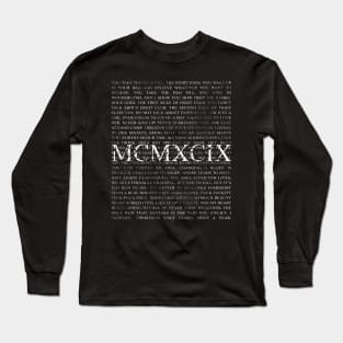 Roman Numerals Long Sleeve T-Shirt